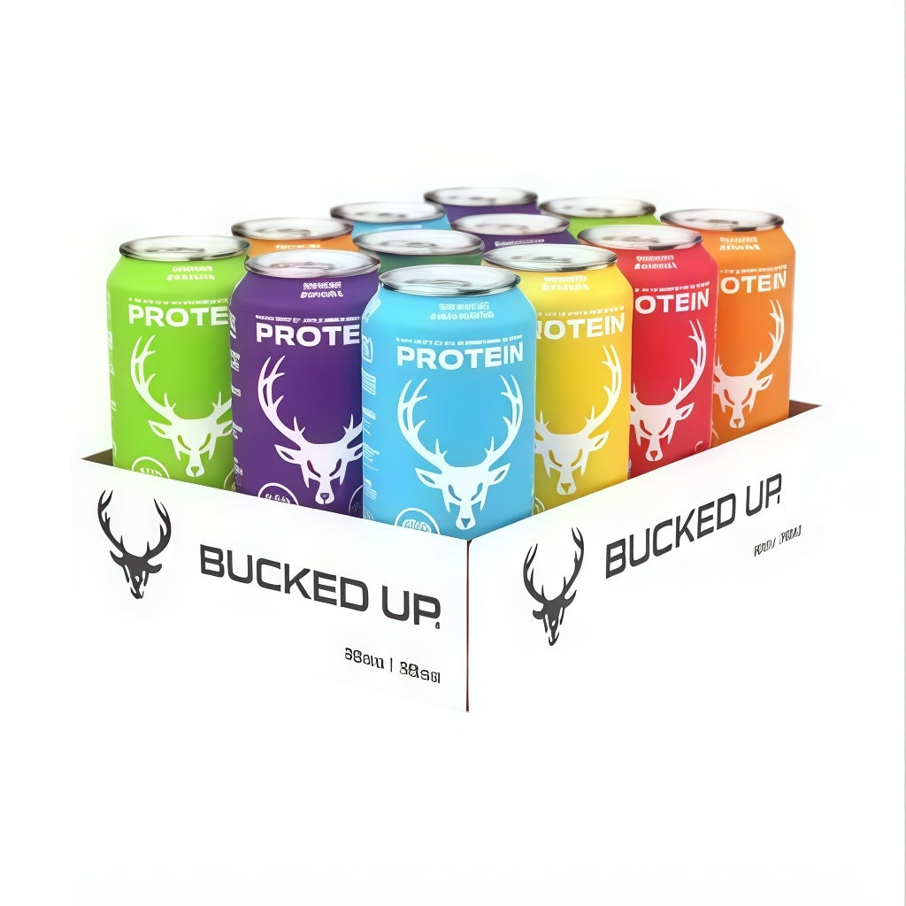 Bucked Up Protein Soda: The Zero Sugar, 100-Calorie Soda Alternative with Isolate Power ｜ 1 Case (12 Cans)｜